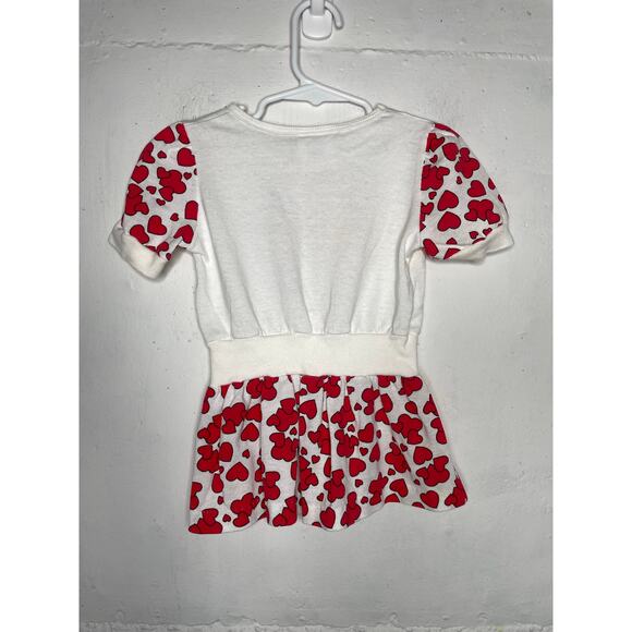 Vintage Disney Mickey Minnie Mouse Love Hearts Dress Tunic 2T - Picture 5 of 8